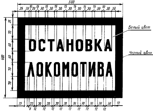 Знак "ОСТАНОВКА ЛОКОМОТИВА"